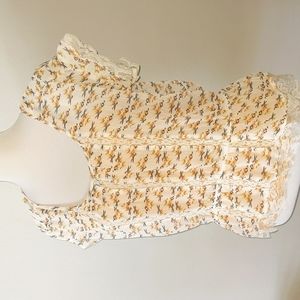 Vera Wang Dog Print Sheer Blouse